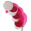Tiered Travel Jewelry Case Faux Leather Jewelry Storage Roll Box with 3 Compartments Portable Jewelry Organizer for Necklaces Rings Earrings Bracelets