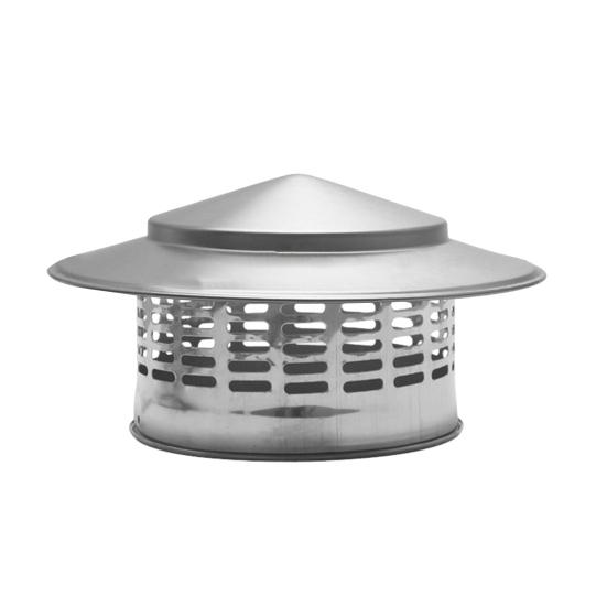 Round Chimneys Cover with Mesh Screen Tapered Top Metal Chimneys Cover Weather-proof