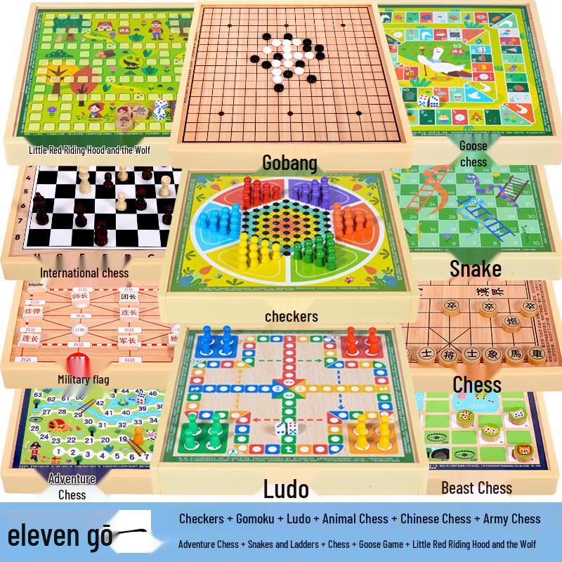 Brangdy 11-in-1 Multi-Game Chess Set