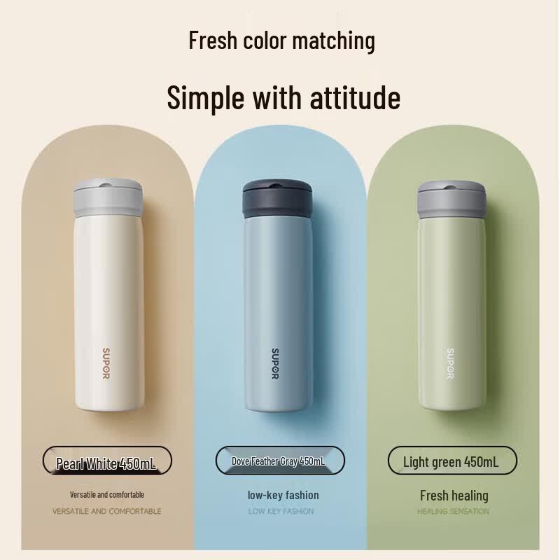 SUPOR KCV45BC10 Dual-Drink Insulated Water Bottle