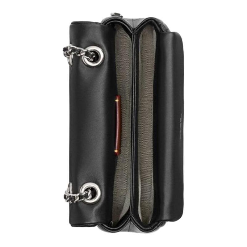 Coach Tabby 20 Rivet Push Lock Sheepskin Crossbody Bag Women's Black