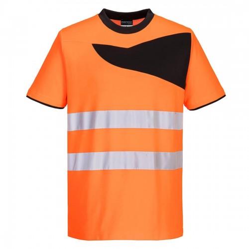 

Portwest Mens PW2 Cotton High-Vis Safety T-Shirt M чорний/помаранчевий
