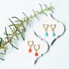 Soi K10 Natural Stone Charm, Earring Charm, Pendant Top, Interchangeable (Turquoise)