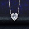 Gica Gema High Carbon Diamond Necklaces 925 Sterling Silver Heart Shape Pendant Unique Design Romantic Fine Jewelry Wedding Party Gifts New Trend