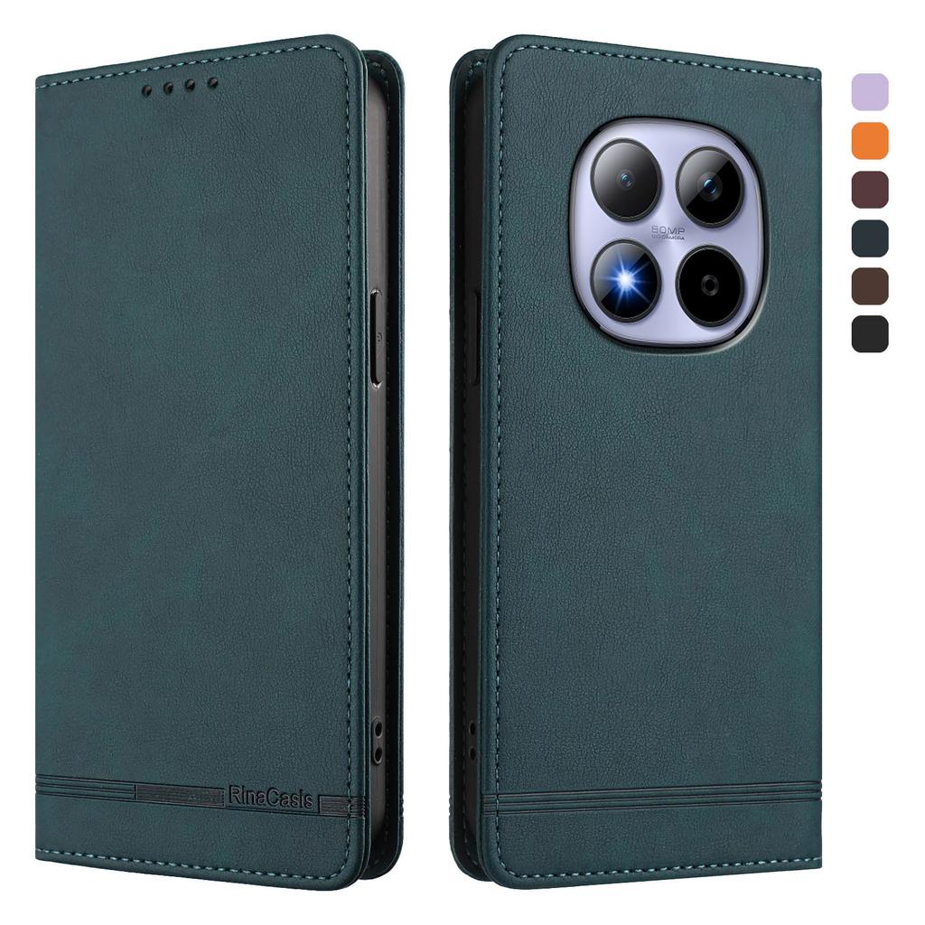 RINACASIS RC23 For Xiaomi Poco M8 Pro 5G/Redmi Note 15 Pro+ 5G (Global) Case RFID Blocking Wallet Stand PU Leather Phone Cover
