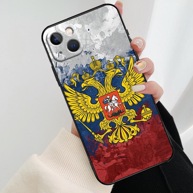 Russian Flag Phone Case For iPhone 17 Pro Max 15 14 13 11 12 16 Pro Max Mini 15 16 Plus 16e 17 Air Cover
