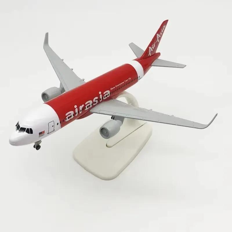 16/20cm Diecast Metal  Air Asia A320 Plane Airplane Model Aircraft Model Toy for Christmas Gift Collection