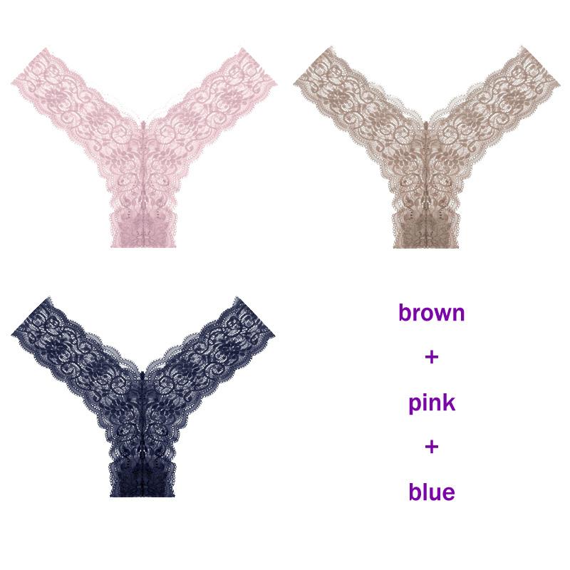 CINOON 3 Teile/los frauen höschen Transparent Low-Taille Unterhose Aushöhlen Tanga Weibliche Nahtlose G-String Sexy Unterwäsche Spitze Dessous panty