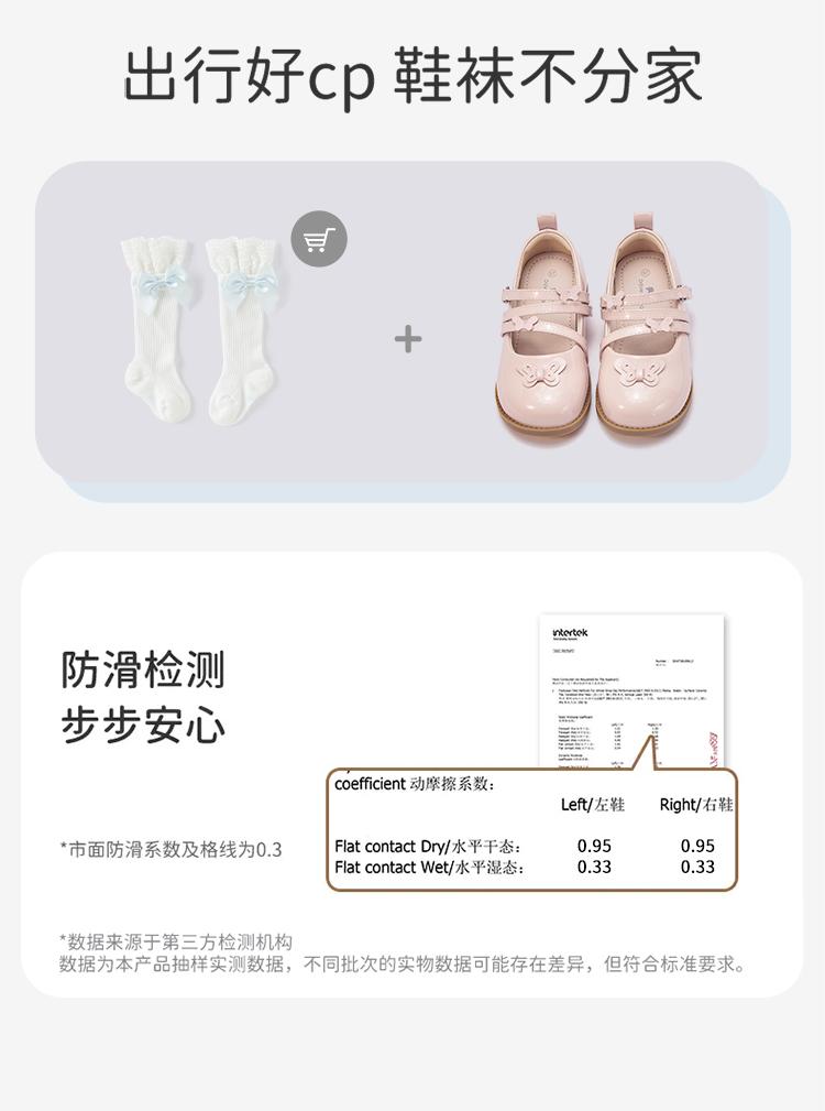 David Bella Girls' Leather Shoes Spring New Baby Sweet Princess Shoes Soft Bottom Silver Children's Single Shoes
