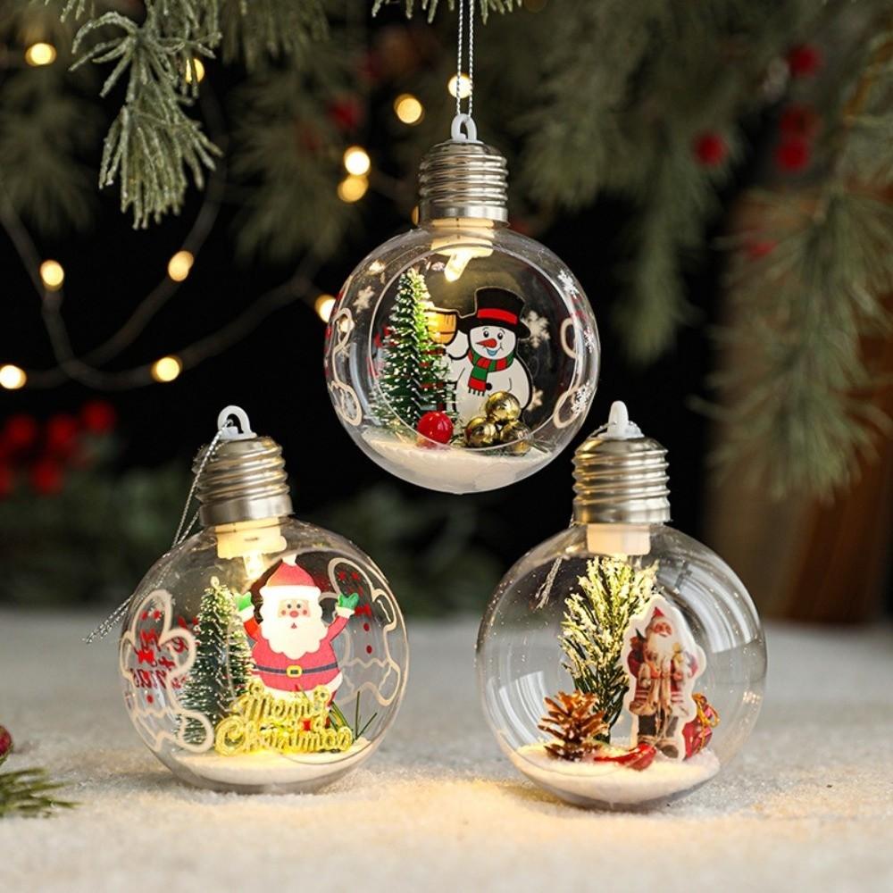 Plastic Material Christmas Ball Light Feature Christmas Tree Pendant  Christmas Decoration