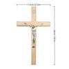 Crocifisso da Parete Ornamento Decorativo, Regalo Religioso, Arte Cristiana del Ringraziamento Decorazione Murale con Croce in Legno, Scultura di Gesù