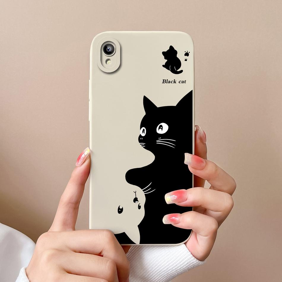 For Vivo Y93 Y93S Y91C Y91i Y90 Y1S Case Fashion Design Camera Protection Shockproof Back Cover Soft Liquid Silicone Phone Cases