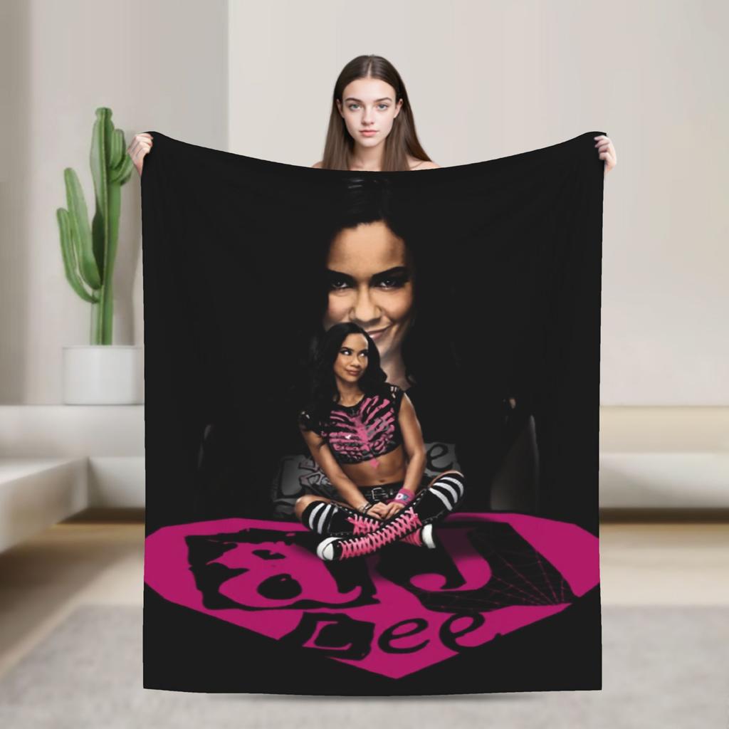 Super Warme Decke Camping AJ Lee Wrestling Divas Überwurfdecke Flanell Tagesdecke Für Draußen Neuheit Sofa Bettbezug