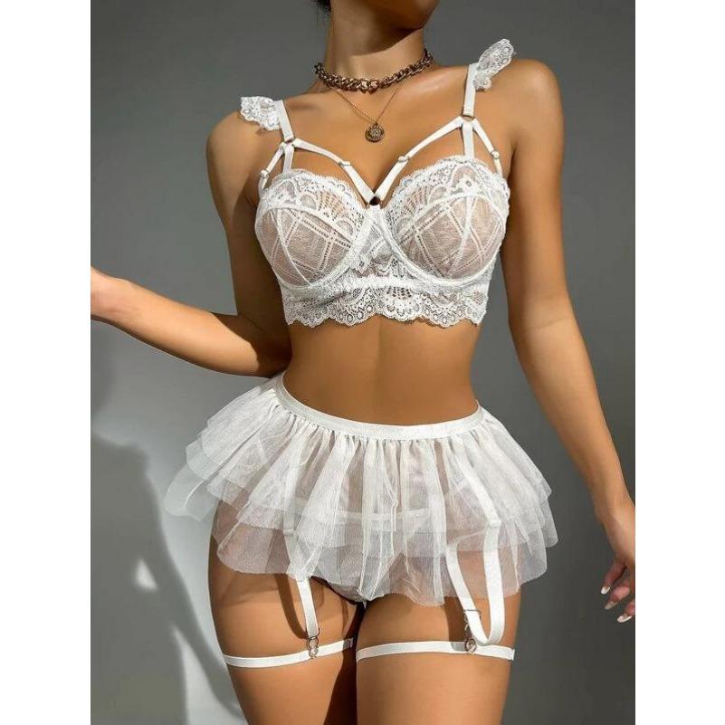 Porno Erotic Sexy Lingerie Set Woman Lace Transparent Sex Underwear Brief Sets Bra Kit Push Up Breves Sets Erotic Bra