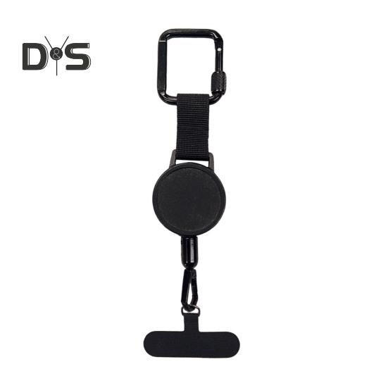 

Выдвижной телефонный шнурок для защиты от кражи телефона с зажимом для ремня, брелок для ключей от кражи и падения для путешествий, походов, работы, ежедневного использования чёрный