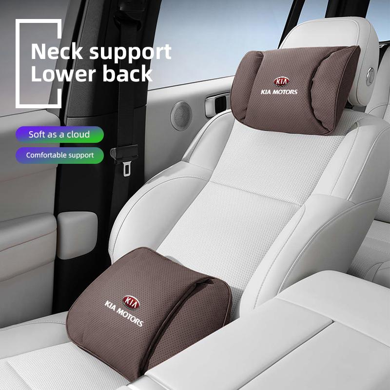 Car Headrest Neck Pillow Lumbar Cushion Set Breathable Soft For KIA K3 Sportage Carnival K5 Seltos Pegas KX1 EV5 Sonet EV6 K4 K8