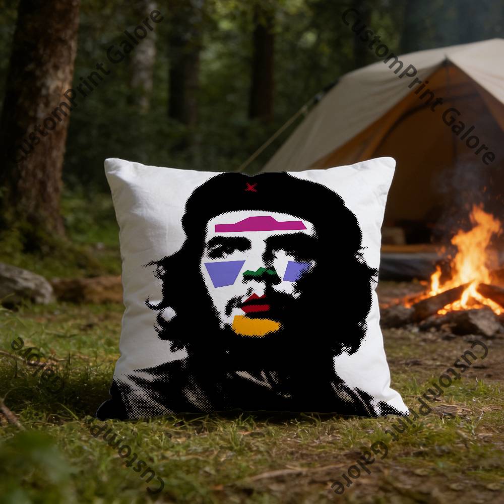 CChe GGuevara Karl Marx HD Print Square Pillow Cover Polyester Lightweight Customizable for Home Office Sofa Decor