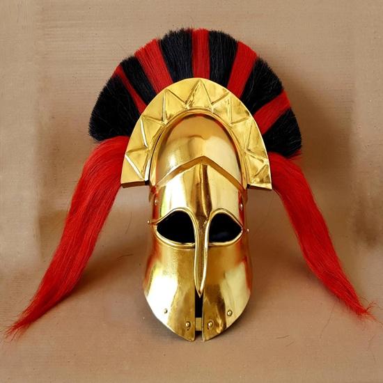 Medieval Greek Corinthian Helmet With Plume Spartan Helmet Prop Replica Roleplay Cosplay Gift Item