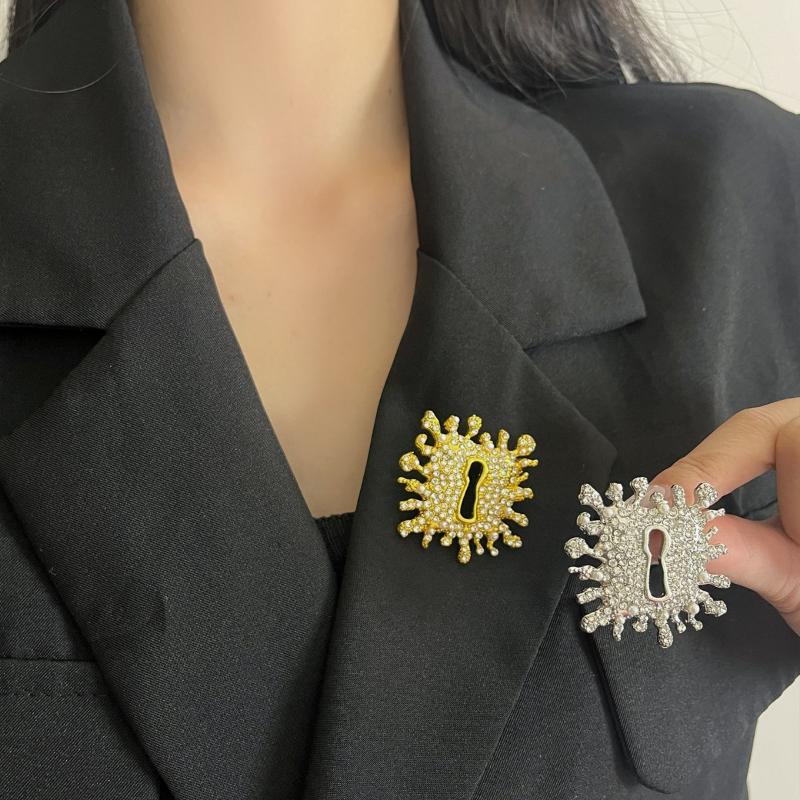 Collana con Ciondolo Lucchetto Metallico Esagerato Collana da Vacanza Anello Orecchino Spilla Per Donna Collana a Catena per Maglione Accessori Regali