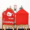 Christmas Decorations Cartoon Santa Claus Snowman Chair Cover Hoho Doll Chair Cover Dining Table Christmas Decoration