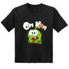Cut the Rope Om Nom Frog Kids T-Shirt Funny Cartoon Summer Short Sleeve Baby Boys Girls Cute Clothes for Children