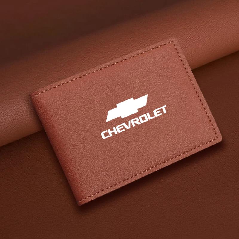 Ultra-Thin Car Driver License Bag ID Card Leather Cover For Chevrolet Spark Captiva Cruze Malibu Equinox Trax Camaro Blazer