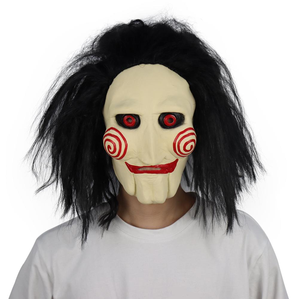 Horror Demon Jigsaw Saw Mask Cosplay Spiral:From the Book of Saw Scary Killers Latex Helmet Halloween Party Costume Props