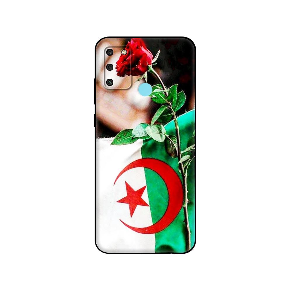 Black Tpu Case For Huawei Honor 8a Prime 8s Prime 9 Lite Honor 9A 9C 9X Premium 9x Pro 9S Case Cover Algeria Flag