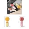 Cartoon Cute Pet Handheld Mini Fan Foldable Portable Usb Rechargeable Apricot/ Pink)