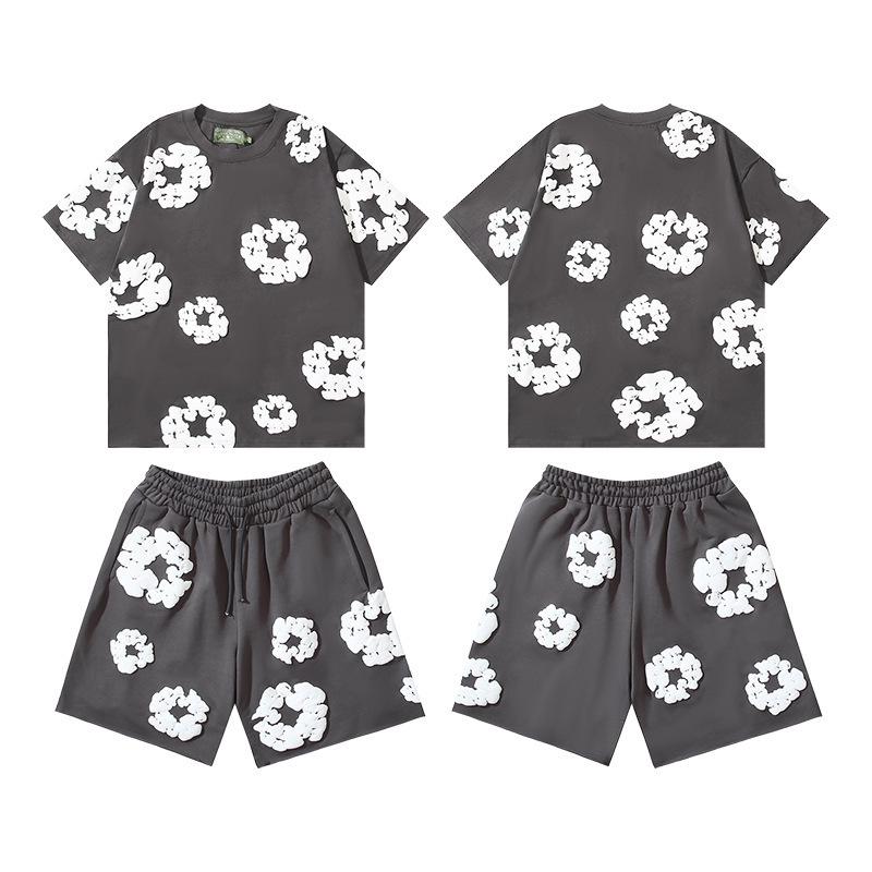 Mehrfarbiges Frühjahrs-Kapok-Schaumstoffdruck-Unisex-Freizeitset
