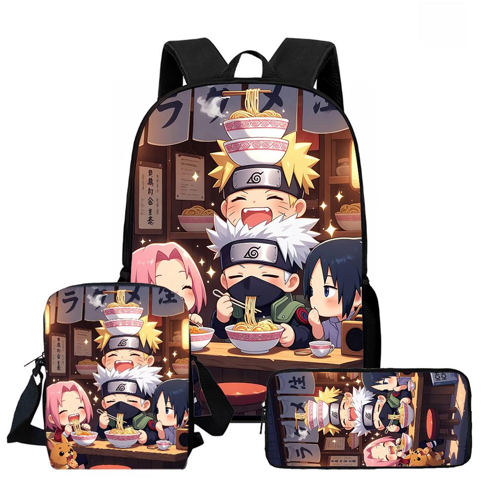 NARUTO Children School Daily Pack, 16 Inch Lightweight Animated Pupil Carrier, Dual Zip Pockets Durable For Boys Girls Age 6-10