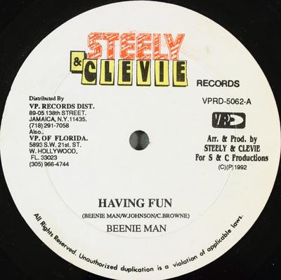 12inch Record BEENIE MAN / SKATTA - Having Fun / Honey Love VPRD5062 Steely & Clevie 1992 US Reggae, Ska & Dub Used