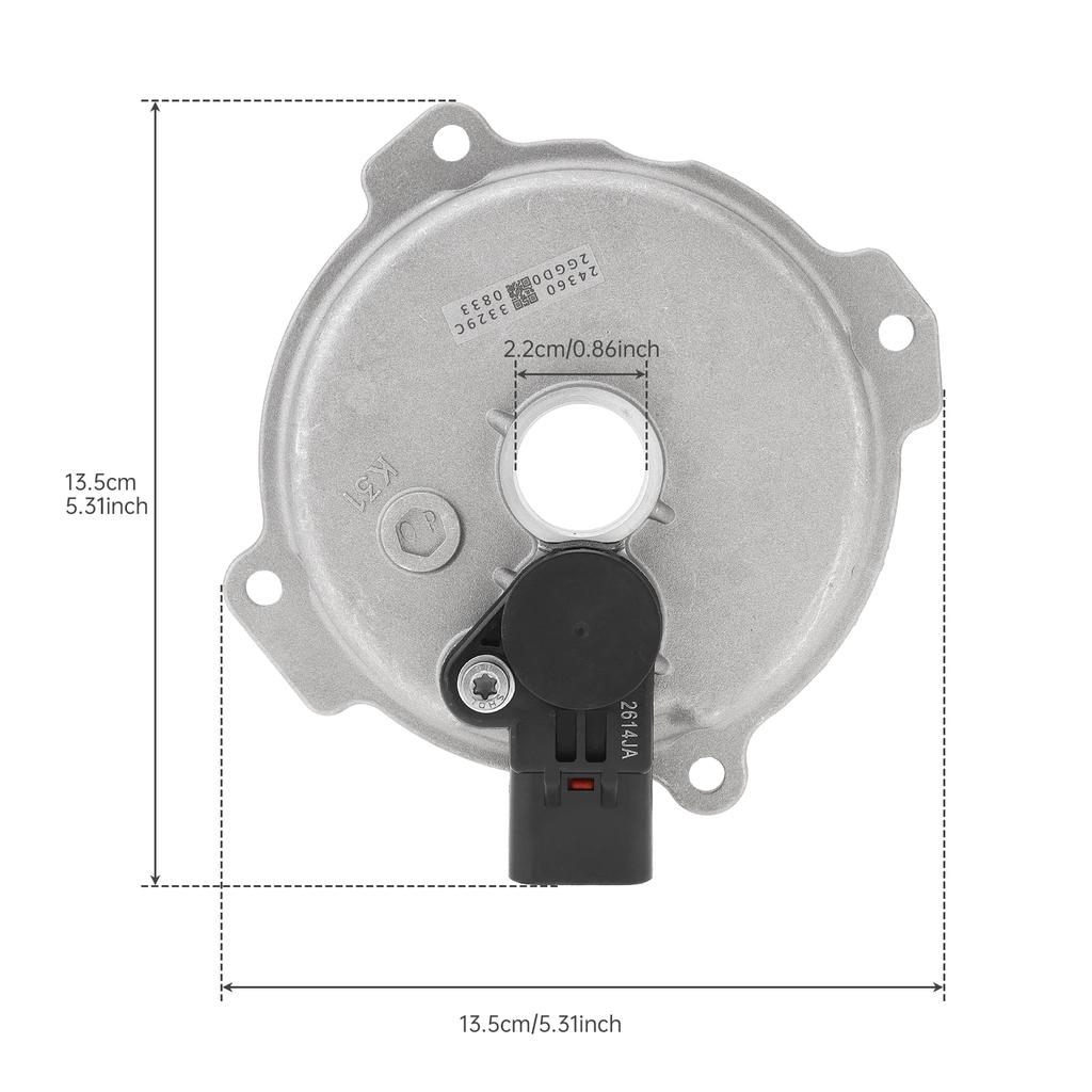 24360-2GGD0 Camshaft Position Actuator Kit for Kia, 2-Pin VVT Solenoid w/Cover & Seal, Solves P0011/P0014 Codes, Engine Timing Control Sensor