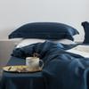 Liv-Esthete Luxury 100% Silk Blue Bedding Set Silky Beauty Queen King Duvet Cover Set Flat Sheet Pillowcase Bed Set Bedclothes