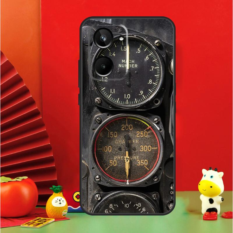Aircraft Cockpit Dashboard For Realme 12 10 9 11 Pro Plus GT5 GT Neo 6 C53 C51 C35 C33 C30 C25s C21Y C31 C67 C55 Case