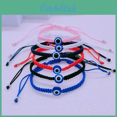 Trendy European And American Handmade Bracelet With Adjustable Evil Eye Design Perfect Gift For Couples