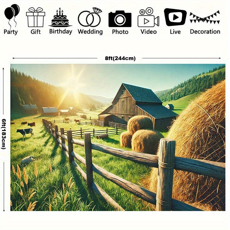 1 piece of farm background wall hanging cloth under sunlight background decoration room and photography studio props