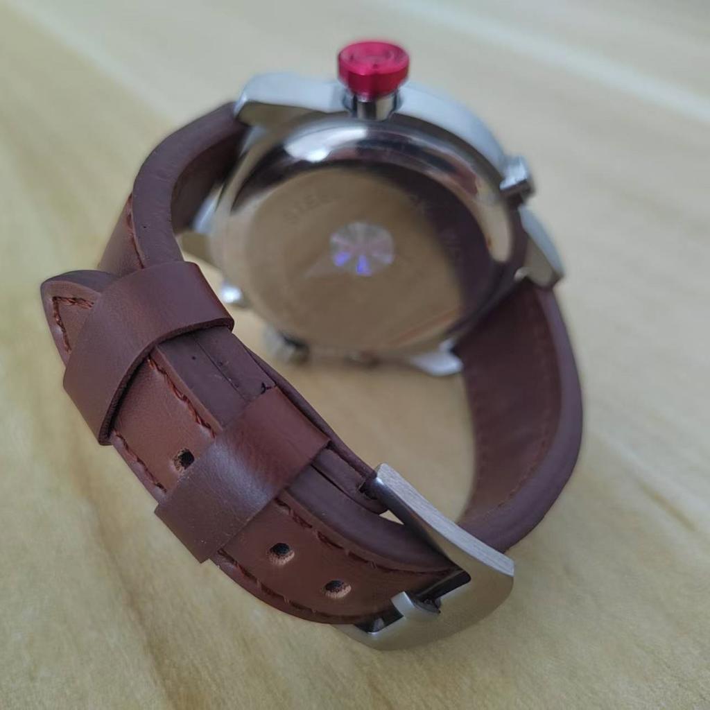 NEW AMST Luxury Brand Men's Quartz LED Watches Men Fashion Casual Sports Clock Genuine Leather Military Wrist Watch