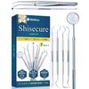 [Dental Hygienist Supervised] Cisesecure Dental Care Kit, 7-Piece Set (5 Types of Scalers, Dental Mirror, Tweezers) for Tartar Removal, Oral Care, Per