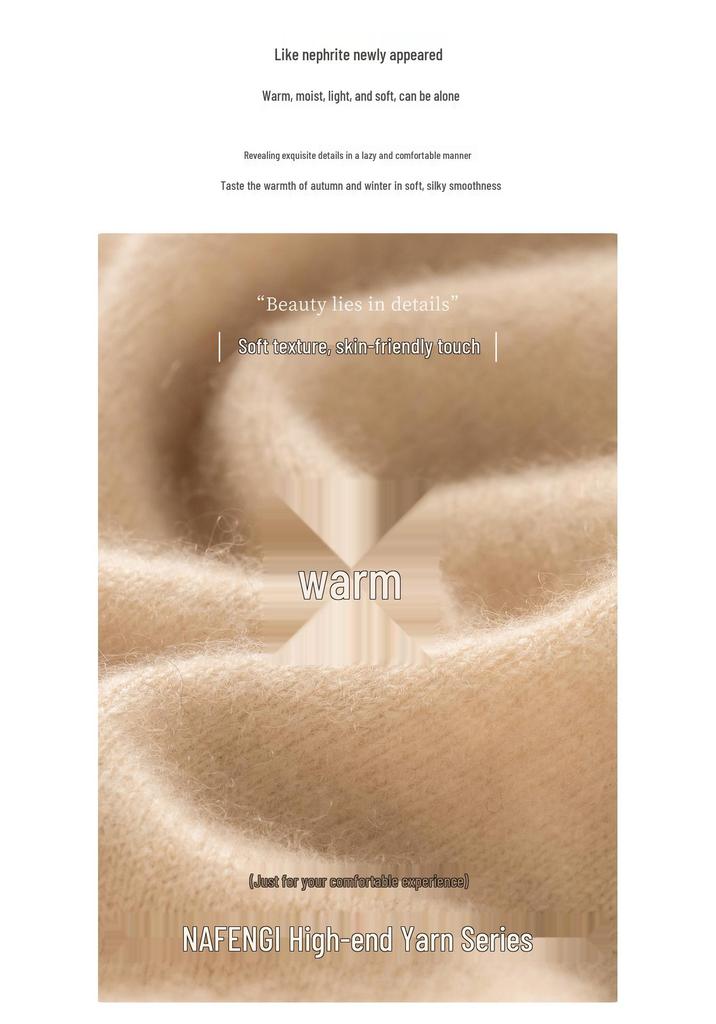 Lekasha Cashmere Brushed Knit Sweater - Half-High Neck Base Layer for Autumn/Winter