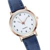 Fashionable luxurious women's analogue‑quartz wristwatch with leather strap, luminous ladies' watch