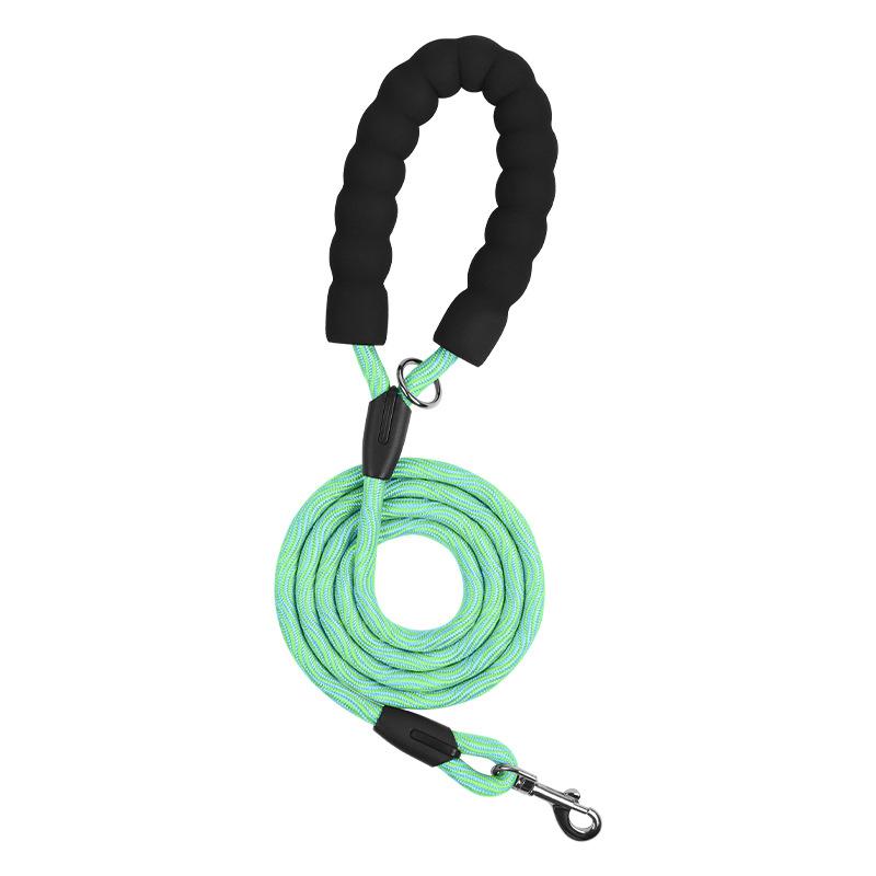 Dog leash colorful nylon reflective round rope large dog explosion-proof p rope dog leash medium and large dog leash