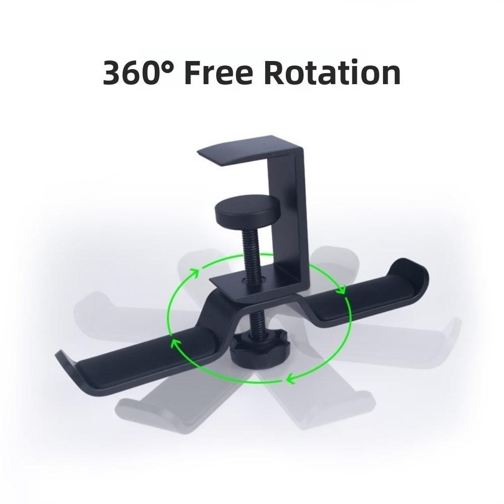 Aluminum Zinc Zinc Alloy Earphone Bracket Hanger Double Hook Headset Rack Holder  For Under Desk