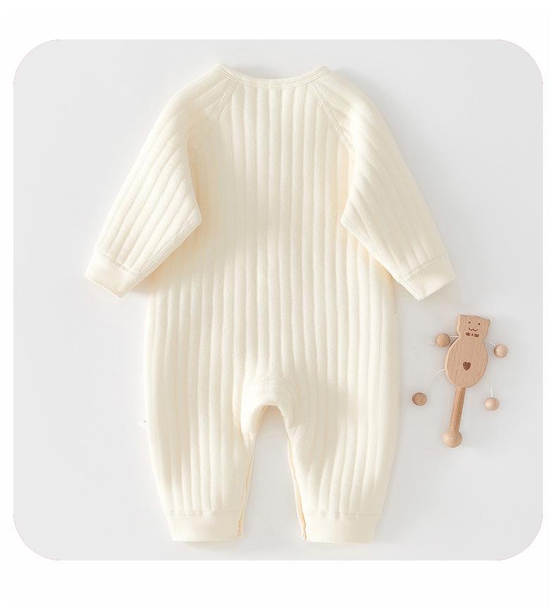 Herbst/Winter Neugeborenen Baumwoll-Strampler: Dünn, Entbeint, Warmluft-Baumwolle