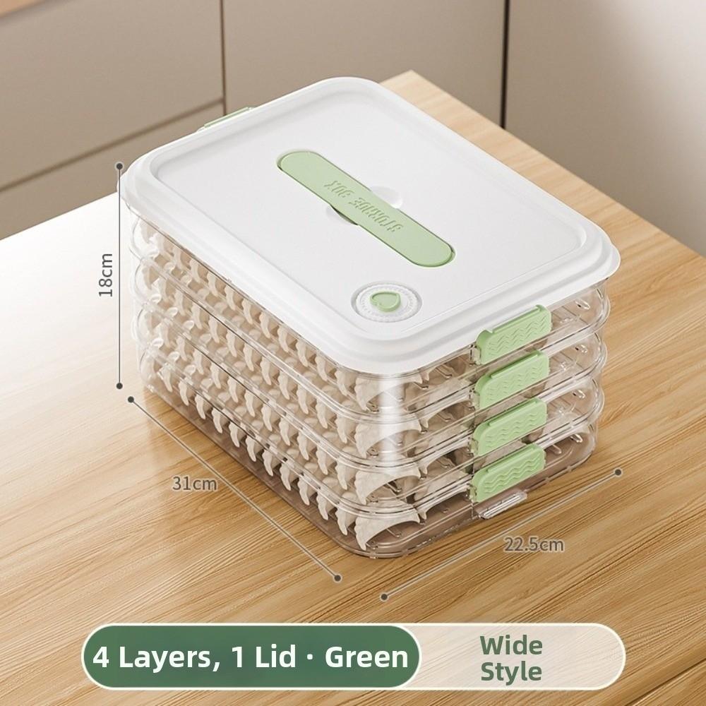 Fresh Keeping Freezer Box Narrow Style Wontons Box Food Grade Dumpling Storage Box  Home Kitchen