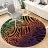 1pc Zebra Print Animal Office Round Area Rug, Indoor Mat Suitable ForOffice, Under Office Chairs Bedroom Living Room Home Decor, Room Decot265
