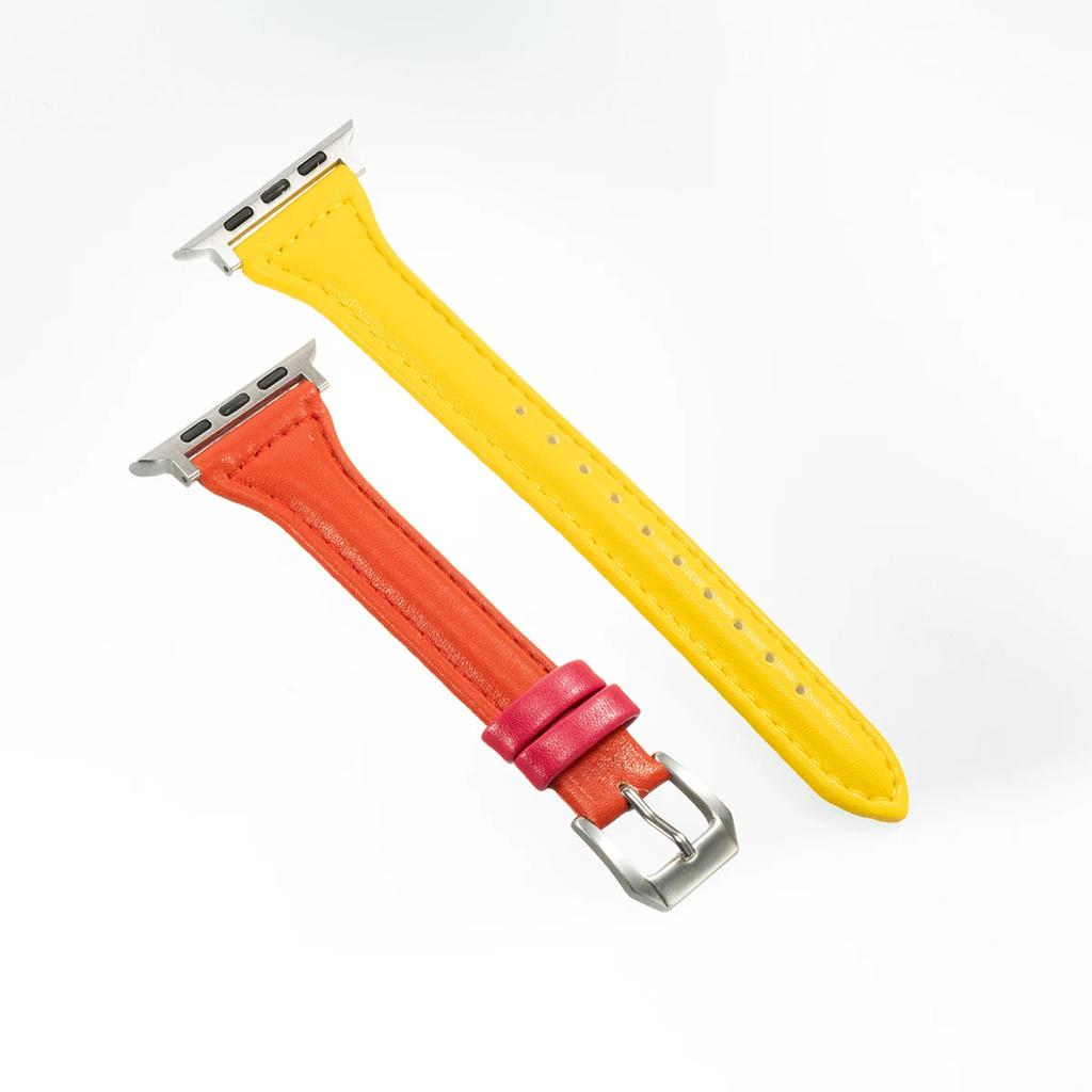 Slim Girl Strap For Apple Watch S10 42mm 46mm 9 8 7 41/45mm PU Leather Band 38/42mm For iwatch Bracelet SE 40 44mm 6 5 4 3 49mm