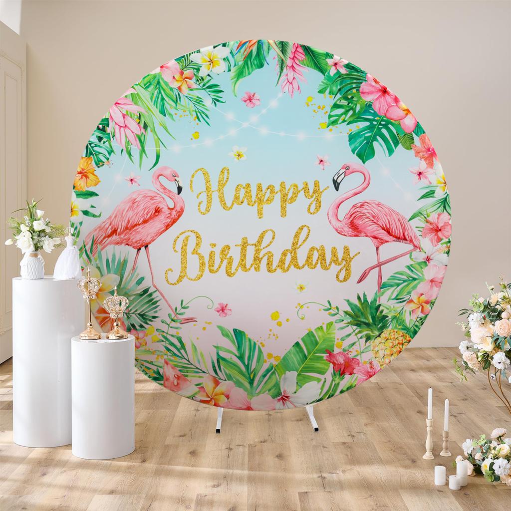 Fundal rotund pentru petrecere de ziua de naștere, unicorn, dinozaur, Flamingo, copii, petrecere de ziua de naștere, decorațiuni pentru copii, duș, cerc, fotografie, fundal, Cove