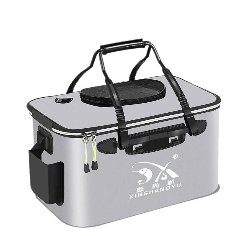 Zusammenklappbare Lebendköderbox zum Angeln - Verdickter Fischbehälter und Zubehör.