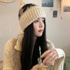 Retro Woolen Hat for Women in Autumn and Winter Large Head Circumference  Face Showing Small Cold Hat  Warm and Thickened Ear Protection Knitted Hat
